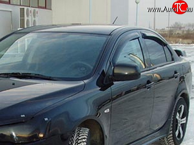 4 199 р. Дефлекторы окон (ветровики) Novline 4 шт. (седан) Mitsubishi Lancer 10 CY седан дорестайлинг (2007-2010)  с доставкой в г. Керчь