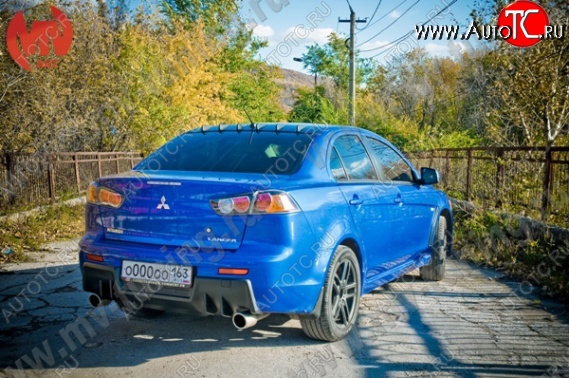1 649 р. Козырёк на заднее стекло Zodiak Generator (6 зубьев)  Mitsubishi Lancer  10 CY (2007-2017) седан дорестайлинг, седан рестайлинг (Неокрашенный)  с доставкой в г. Керчь