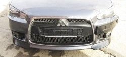 4 299 р. Накладки на передний бампер Restayl Mitsubishi Lancer 10 CY седан рестайлинг (2011-2017) (Неокрашенная)  с доставкой в г. Керчь. Увеличить фотографию 2