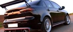 Накладка на задний бампер EVO Style Mitsubishi Lancer  10 CY (2007-2017) седан дорестайлинг, седан рестайлинг