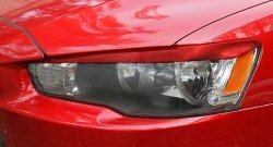 549 р. Реснички на фары RA Mitsubishi Lancer 10 CY хэтчбэк дорестайлинг (2007-2010) (Неокрашенные)  с доставкой в г. Керчь. Увеличить фотографию 3