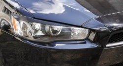 549 р. Реснички на фары RA Mitsubishi Lancer 10 CY хэтчбэк дорестайлинг (2007-2010) (Неокрашенные)  с доставкой в г. Керчь. Увеличить фотографию 5