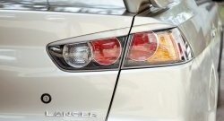 719 р. Реснички на фонари RA Mitsubishi Lancer 10 CY седан рестайлинг (2011-2017) (Неокрашенные)  с доставкой в г. Керчь. Увеличить фотографию 3