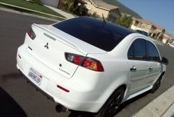 4 149 р. Лип спойлер DUCKBILL Mitsubishi Lancer 10 CY седан дорестайлинг (2007-2010) (Неокрашенный)  с доставкой в г. Керчь. Увеличить фотографию 2