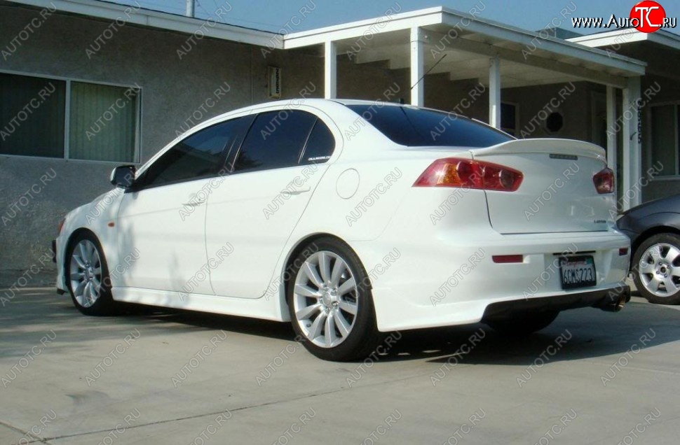 4 149 р. Лип спойлер DUCKBILL Mitsubishi Lancer 10 CY седан дорестайлинг (2007-2010) (Неокрашенный)  с доставкой в г. Керчь