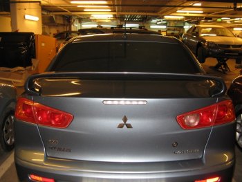 3 449 р. Спойлер GT Dynamics Mitsubishi Lancer 10 CY седан рестайлинг (2011-2017) (Неокрашенный)  с доставкой в г. Керчь. Увеличить фотографию 3