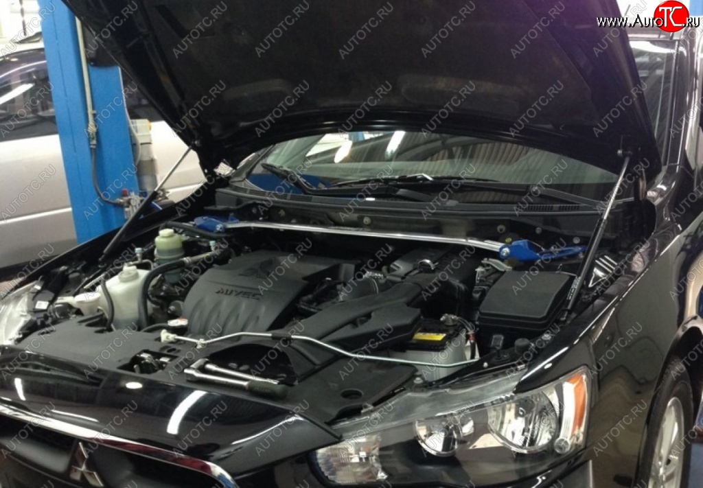 2 199 р. Газовые упоры капота (рестайлинг) Berkut Mitsubishi Lancer 10 CY седан дорестайлинг (2007-2010)  с доставкой в г. Керчь