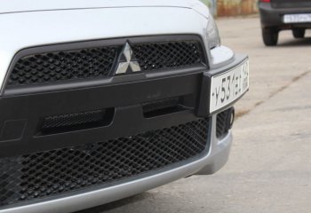 Воздуховоды радиатора в передний бампер Квадрат Mitsubishi Lancer  10 CY (2007-2010) седан дорестайлинг, хэтчбэк дорестайлинг