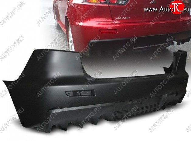 30 449 р. Задний бампер EVO-Style Mitsubishi Lancer 10 CY седан дорестайлинг (2007-2010) (Неокрашенный)  с доставкой в г. Керчь