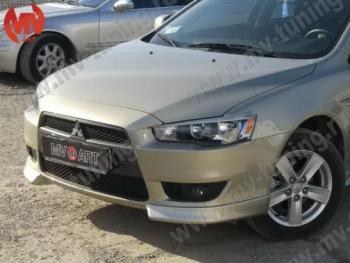Клыки переднего бампера (комплектация 2.0 INTENSE) MV-Tuning Mitsubishi Lancer  10 CY (2007-2010) седан дорестайлинг, хэтчбэк дорестайлинг