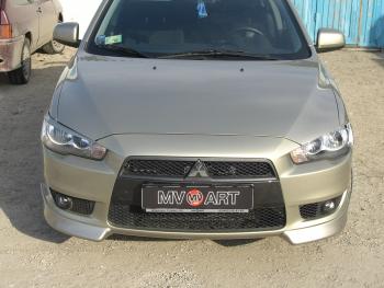 4 199 р. Клыки переднего бампера (комплектация 2.0 INTENSE) MV-Tuning Mitsubishi Lancer 10 CY седан дорестайлинг (2007-2010) (Неокрашенные)  с доставкой в г. Керчь. Увеличить фотографию 2