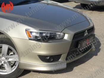 4 199 р. Клыки переднего бампера (комплектация 2.0 INTENSE) MV-Tuning Mitsubishi Lancer 10 CY седан дорестайлинг (2007-2010) (Неокрашенные)  с доставкой в г. Керчь. Увеличить фотографию 3