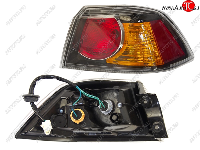 2 899 р. Правый задний фонарь SAT (черный) Mitsubishi Lancer 10 CY седан дорестайлинг (2007-2010)  с доставкой в г. Керчь