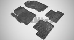 Износостойкие коврики в салон с рисунком Сетка SeiNtex Premium 4 шт. (резина) Mitsubishi Lancer  10 CY (2007-2017) седан дорестайлинг, хэтчбэк дорестайлинг, седан рестайлинг, хэтчбек 5 дв рестайлинг