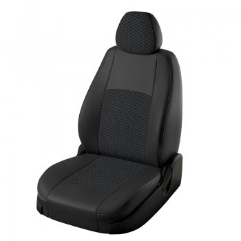 Чехлы для сидений Lord Autofashion Турин (экокожа/жаккард, Invite, РЗС60/40+отд.бок, 2П+1Г) Mitsubishi Lancer  10 CY (2007-2010) седан дорестайлинг, хэтчбэк дорестайлинг (Чёрный, вставка жаккард Вега)
