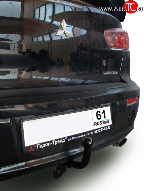 6 899 р. Фаркоп Лидер Плюс Mitsubishi Lancer 10 CY седан дорестайлинг (2007-2010) (Без электропакета)  с доставкой в г. Керчь