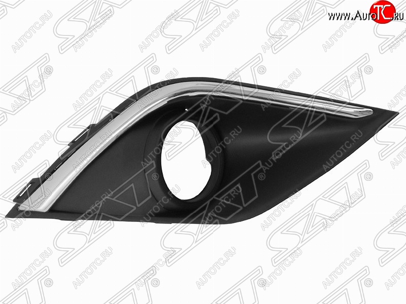 799 р. Правая оправа противотуманной фары SAT (хром)  Mitsubishi Outlander  GF (2015-2018) 2-ой рестайлинг  с доставкой в г. Керчь