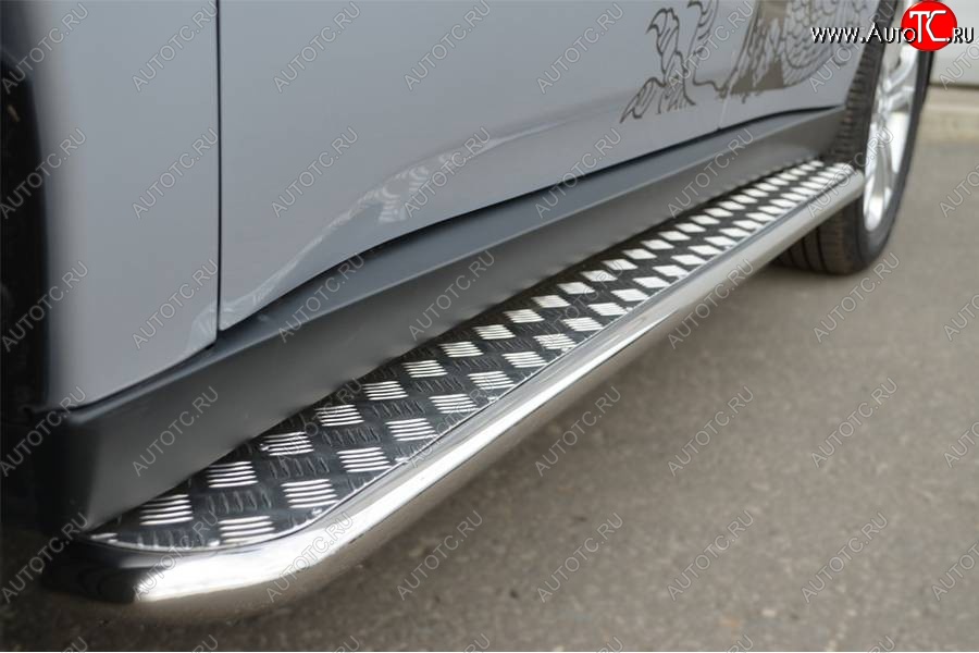 22 999 р. Широкая защита порогов с трубой диаметром 42 мм SLITKOFF v2  Mitsubishi Outlander  GF (2015-2018) 2-ой рестайлинг  с доставкой в г. Керчь