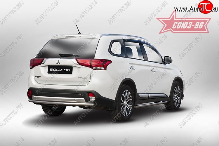 9 404 р. Защита заднего бампера Souz-96 (d42) Mitsubishi Outlander GF 2-ой рестайлинг (2015-2018)  с доставкой в г. Керчь