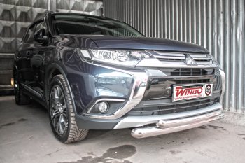 Защита переднего бампера Mitsubishi Outlander 2014+ Mitsubishi Outlander  GF (2015-2018) 2-ой рестайлинг