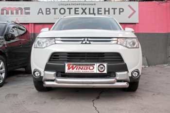 14 249 р. Защита переднего бампера Mitsubishi Outlander 2014+  Mitsubishi Outlander  GF (2015-2018) 2-ой рестайлинг  с доставкой в г. Керчь. Увеличить фотографию 2