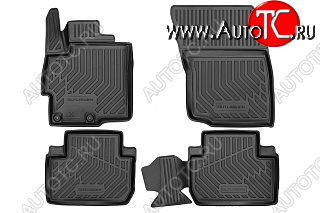 3 569 р. Комплект ковриков в салон MITSUBISHI 3D (2 WD, 4 WD, чёрные, текстиль) Mitsubishi Outlander GF 2-ой рестайлинг (2015-2018)  с доставкой в г. Керчь