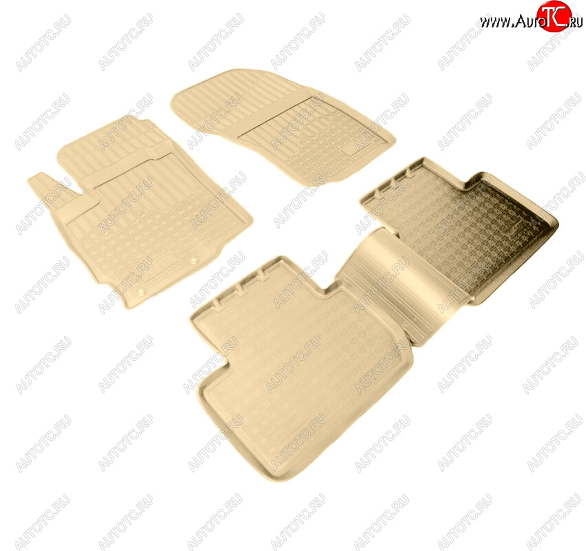 2 999 р. Коврики салона Norplast Unidec  Mitsubishi Outlander  GF (2012-2022) дорестайлинг, 1-ый рестайлинг, 2-ой рестайлинг, 3-ий рестайлинг (Цвет: бежевый)  с доставкой в г. Керчь