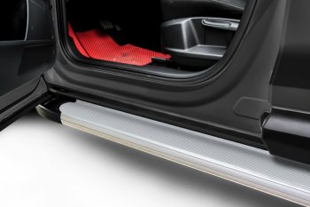 Пороги KURAJ Mitsubishi Outlander  GF (2014-2016) 1-ый рестайлинг (Optima Silver)