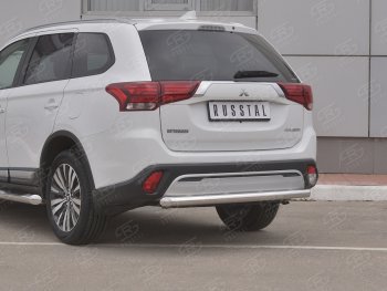 14 999 р. Защита заднего бампера (Ø63 мм, нержавейка) SLITKOFF  Mitsubishi Outlander  GF (2018-2022) 3-ий рестайлинг  с доставкой в г. Керчь. Увеличить фотографию 2