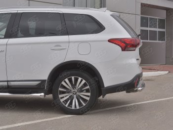 14 999 р. Защита заднего бампера (Ø63 мм, нержавейка) SLITKOFF  Mitsubishi Outlander  GF (2018-2022) 3-ий рестайлинг  с доставкой в г. Керчь. Увеличить фотографию 3