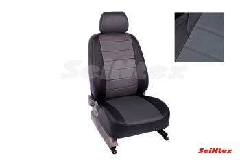Чехлы для сидений Seintex (экокожа) Mitsubishi Outlander  GF (2018-2022) 3-ий рестайлинг (Цвет: черный/серый)