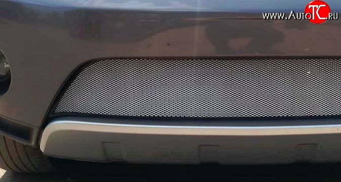 2 899 р. Сетка на бампер Russtal (хром) Mitsubishi Outlander XL (CW)  дорестайлинг (2005-2009)  с доставкой в г. Керчь