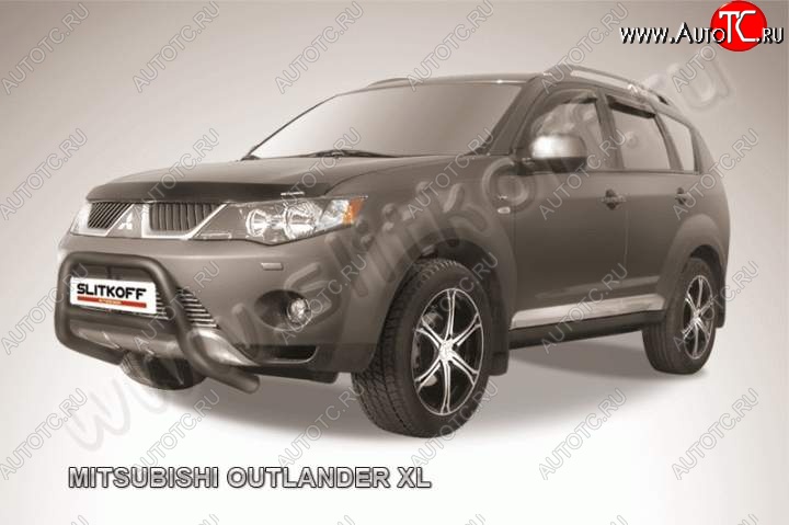 16 899 р. Кенгурятник d57 низкий  Mitsubishi Outlander  XL (2005-2009) (CW)  дорестайлинг (Цвет: серебристый)  с доставкой в г. Керчь