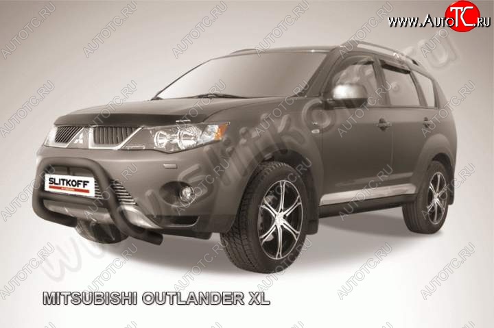 23 599 р. Кенгурятник d76 низкий  Mitsubishi Outlander  XL (2005-2009) (CW)  дорестайлинг (Цвет: серебристый)  с доставкой в г. Керчь