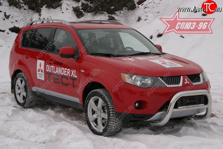 12 149 р. Защита переднего бампера Souz-96 (d76) Mitsubishi Outlander XL (CW)  дорестайлинг (2005-2009)  с доставкой в г. Керчь
