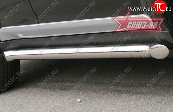 14 129 р. Защита порогов Souz-96 (d76) Mitsubishi Outlander XL (CW)  дорестайлинг (2005-2009)  с доставкой в г. Керчь