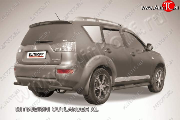 5 749 р. Уголки d57 Mitsubishi Outlander XL (CW)  дорестайлинг (2005-2009) (Цвет: серебристый)  с доставкой в г. Керчь