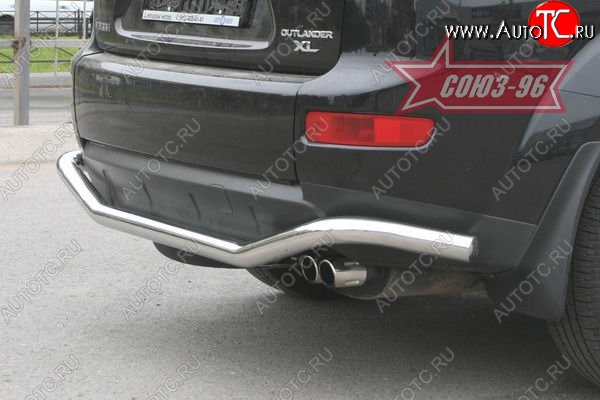 10 799 р. Защита заднего бампера Souz-96 (d60) Mitsubishi Outlander XL (CW)  дорестайлинг (2005-2009)  с доставкой в г. Керчь
