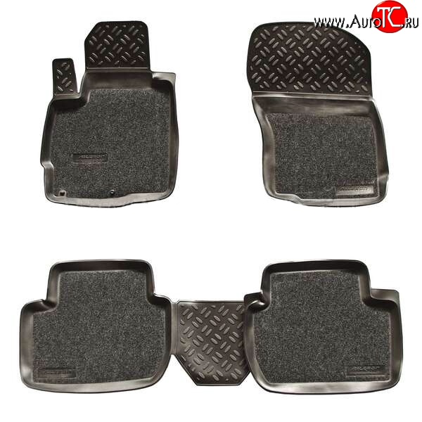 3 299 р. Комплект ковриков в салон Aileron 4 шт. (полиуретан, покрытие Soft)  Mitsubishi Outlander  XL (2005-2013) (CW)  дорестайлинг, (CW)  рестайлинг  с доставкой в г. Керчь