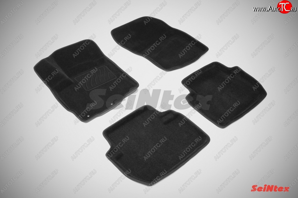 5 449 р. Износостойкие коврики в салон 3D MITSUBISHI OUTLANDER II черны (компл)  Mitsubishi Outlander  XL (2005-2009) (CW)  дорестайлинг  с доставкой в г. Керчь