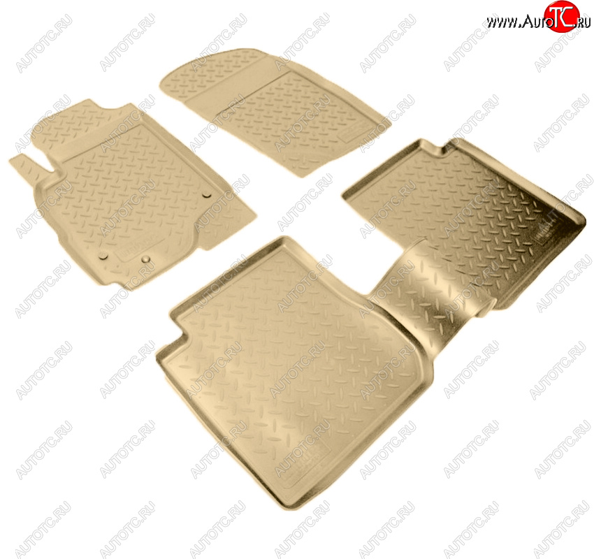 2 999 р. Коврики салона Norplast Unidec  Mitsubishi Outlander  CU (2003-2009) (Цвет: бежевый)  с доставкой в г. Керчь