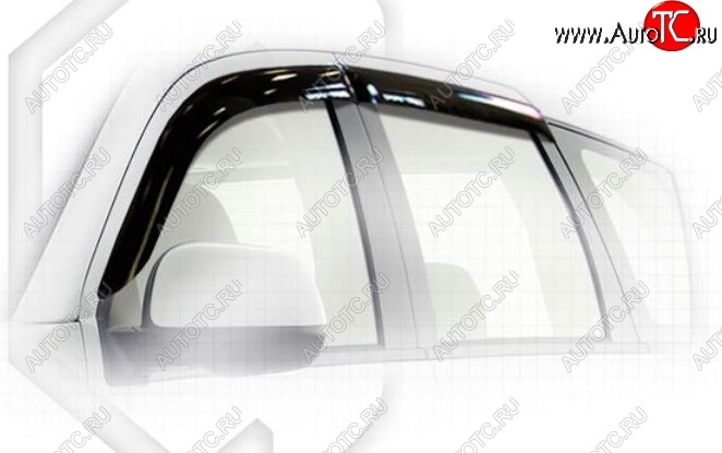 2 099 р. Дефлектора окон CA-Plastiс Mitsubishi Outlander XL (CW)  рестайлинг (2010-2013) (Classic полупрозрачный, Без хром.молдинга)  с доставкой в г. Керчь