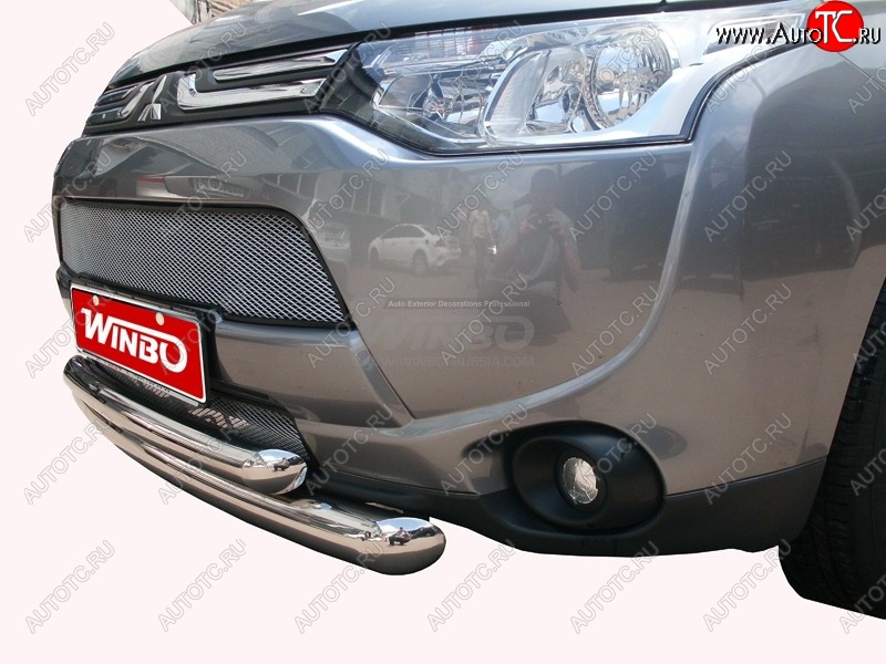 10 349 р. Защита переднего бампера WINBO (Ø76 и 63 мм, нержавейка) Mitsubishi Outlander ( XL, GF) (2010-2014) (CW) рестайлинг, дорестайлинг с доставкой в г. Керчь Увеличить фотографию 1 10 349 р. Защита переднего бампера WINBO (Ø76 и 63 мм, нержавейка) Mitsubishi Outlander ( XL, GF) (2010-2014) (CW) рестайлинг, дорестайлинг с доставкой в г. Керчь