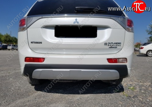 3 499 р. Диффузор заднего бампера BROOMER Design  Mitsubishi Outlander  GF (2012-2014) дорестайлинг (Неокрашенный)  с доставкой в г. Керчь