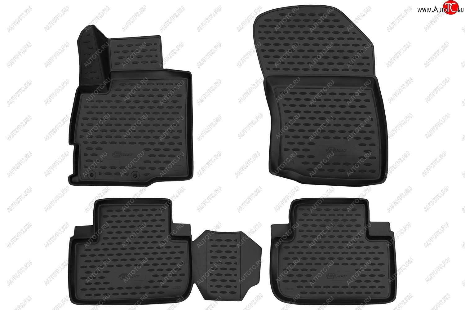 5 399 р. Комплект 3D ковриков в салон с повышенной износостойкостью (2WD) Format Mitsubishi Outlander GF 2-ой рестайлинг (2015-2018)  с доставкой в г. Керчь