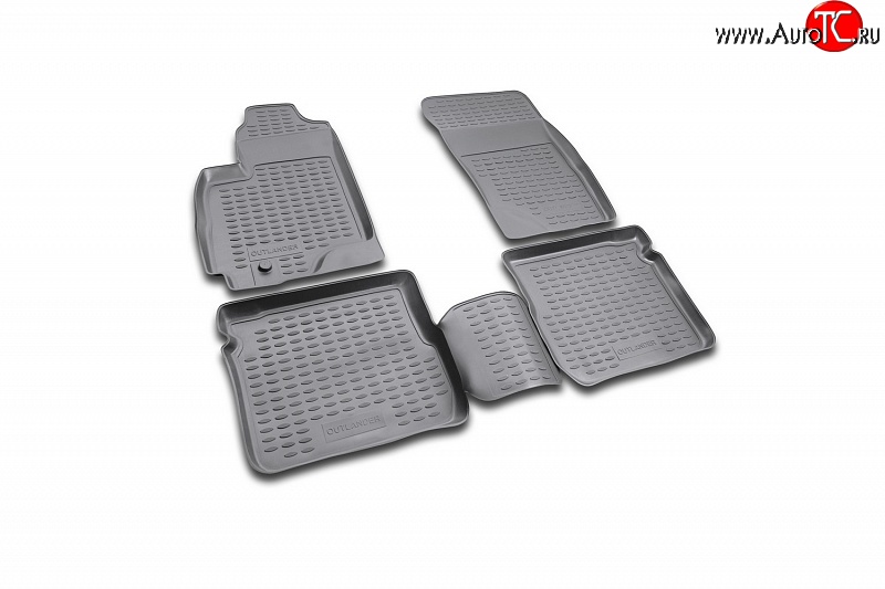 2 999 р. Коврики в салон Element 4 шт. (полиуретан) Mitsubishi Outlander CU (2003-2009)  с доставкой в г. Керчь
