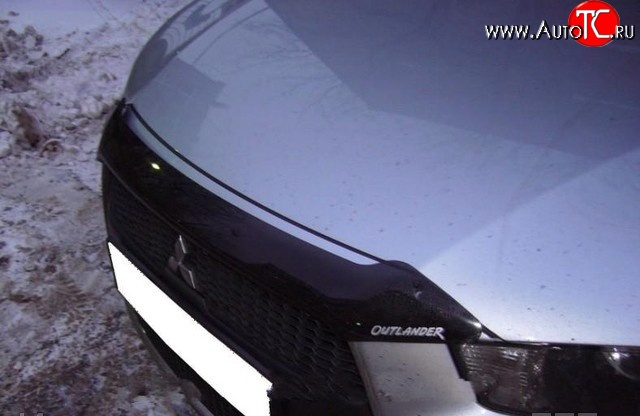 2 699 р. Дефлектор капота NovLine (короткий) Mitsubishi Outlander XL (CW)  рестайлинг (2010-2013)  с доставкой в г. Керчь