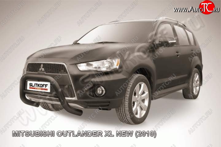 23 599 р. Кенгурятник d76 низкий  Mitsubishi Outlander  XL (2010-2013) (CW)  рестайлинг (Цвет: серебристый)  с доставкой в г. Керчь