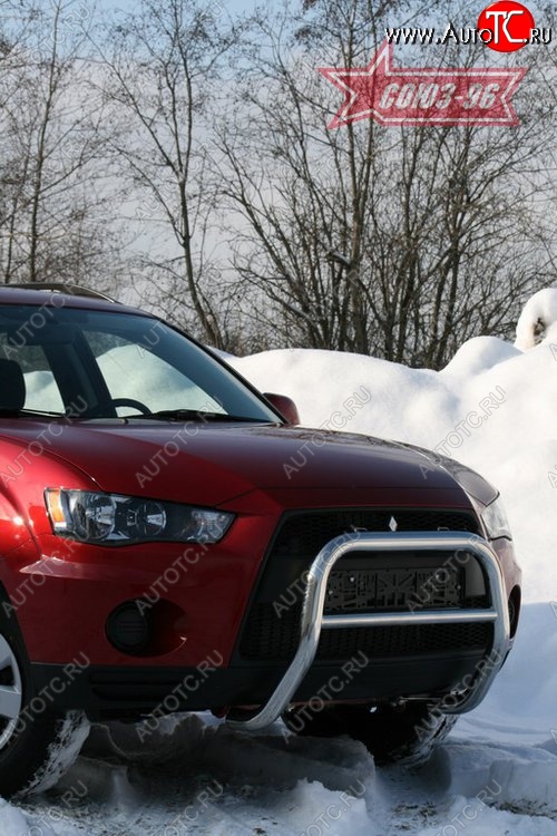 8 999 р. Защита переднего бампера Souz-96 (d60) Mitsubishi Outlander XL (CW)  рестайлинг (2010-2013)  с доставкой в г. Керчь