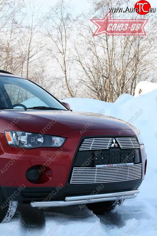 15 659 р. Защита переднего бампера двойная Souz-96 (d460/42) Mitsubishi Outlander XL (CW)  рестайлинг (2010-2013)  с доставкой в г. Керчь